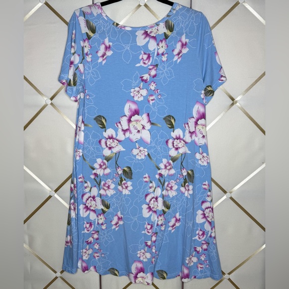 🛑CLEARANCE😮DUSDIMON | Floral Print A-Line Dress | EUC | Size L - Picture 2 of 5